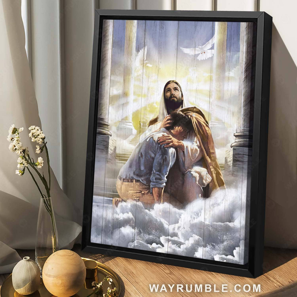Beautiful heaven, Jesus painting, Holy spirit dove, Inspirational art, Welcome home - Jesus Landscape Canvas Prints, Christian Wall Art