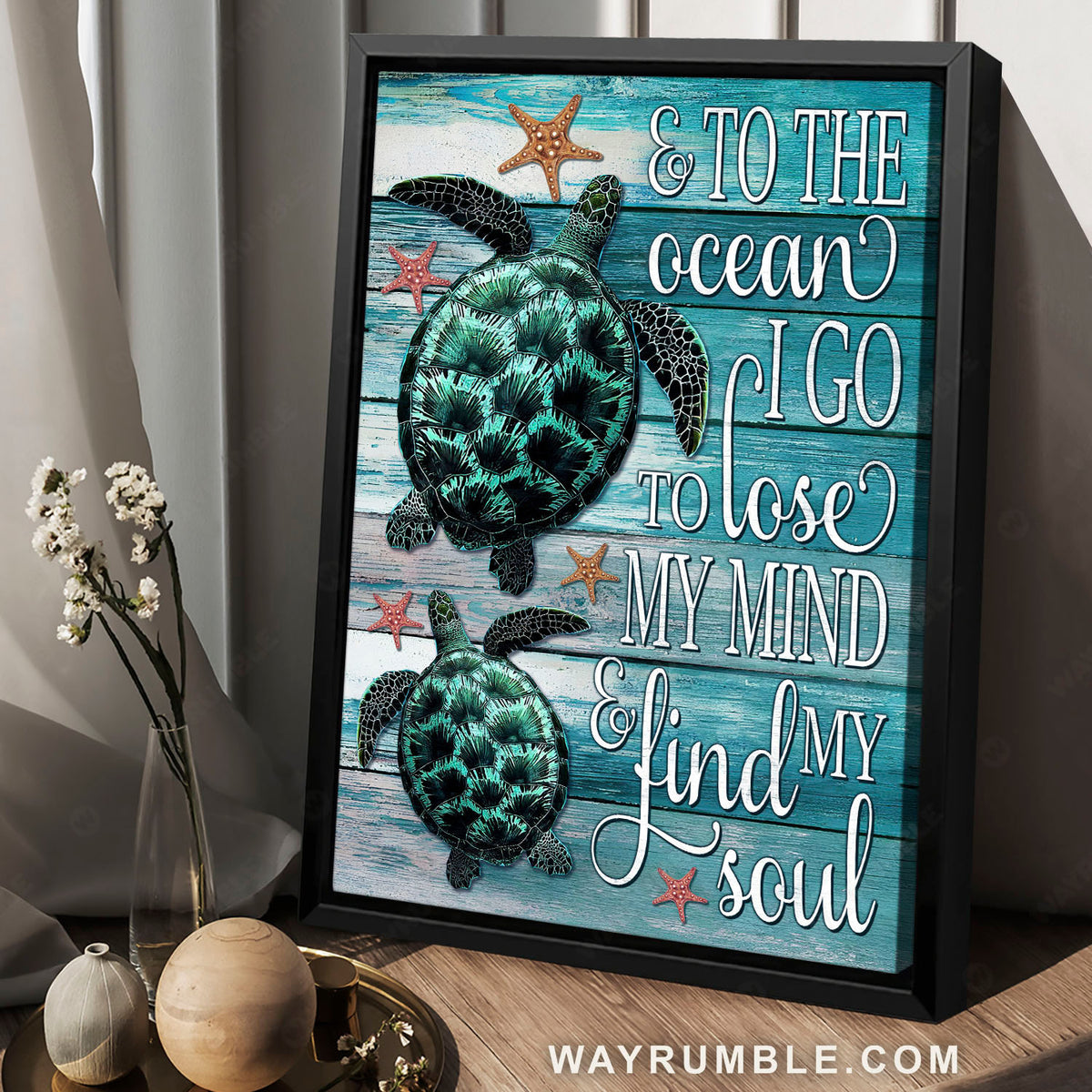 Great sea turtle, Amazing ocean, Little starfish, To the ocean I go - Jesus Portrait Canvas Prints, Christian Wall Art