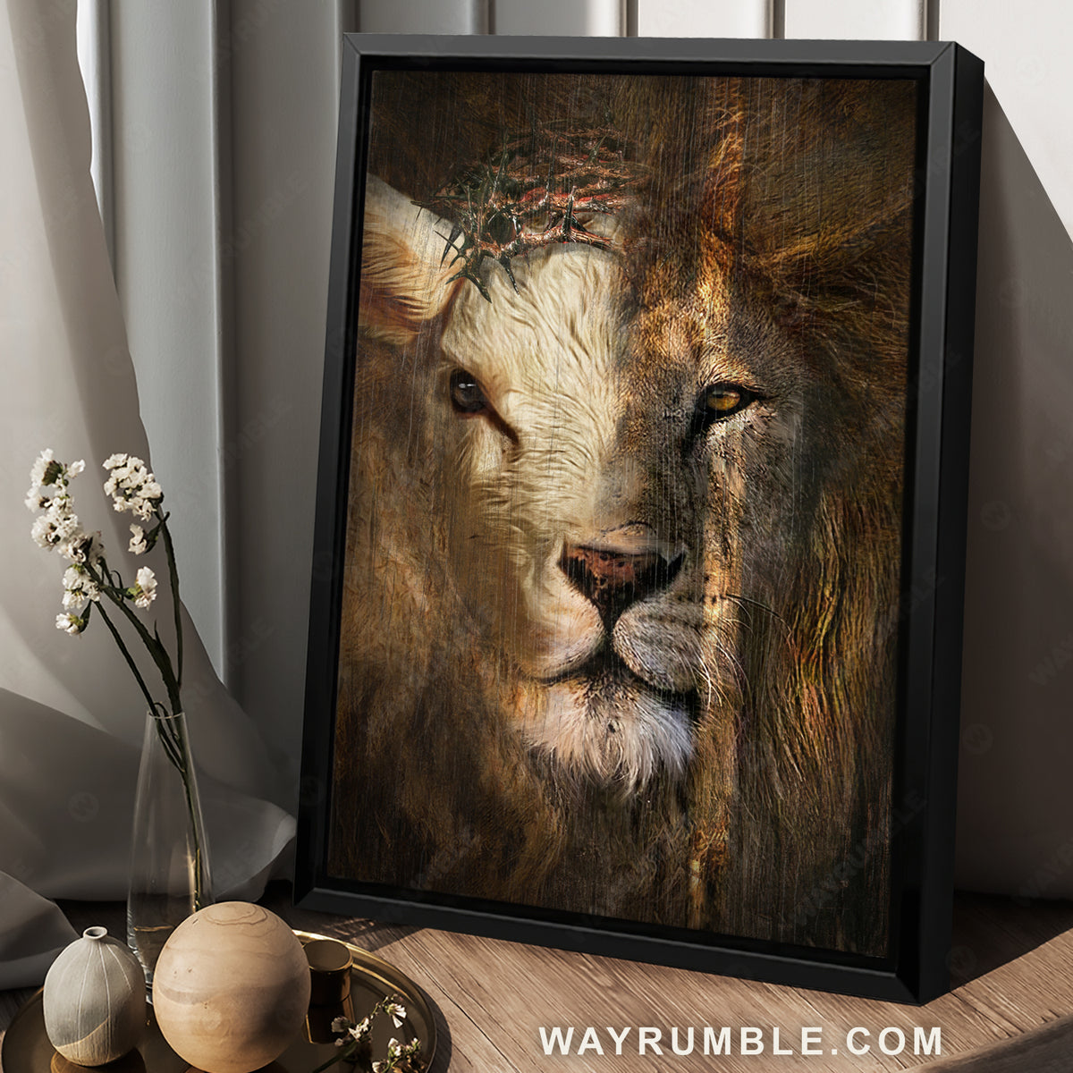 Abstract art, Lamb of God, Lion of Judah, Perfect aspects of Jesus Christ - Jesus Portrait Canvas Prints, Christian Wall Art