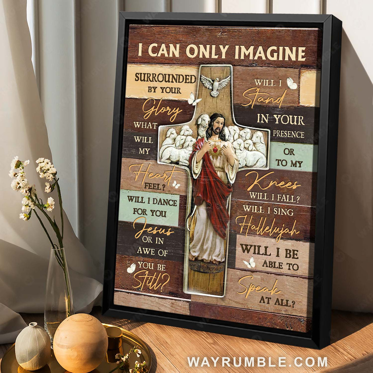 Awesome cross, Lamb of God, Jesus painting, I can only imagine - Jesus Portrait Canvas Prints, Christian Wall Art