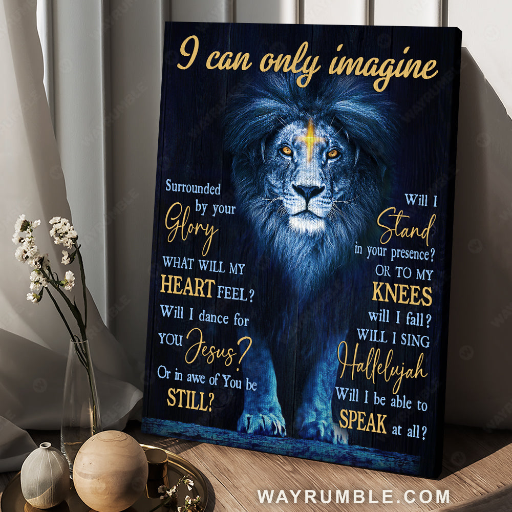 Lion of Judah, Abstract cross, Christian song, I can only imagine - Jesus Portrait Canvas Prints, Christian Wall Art