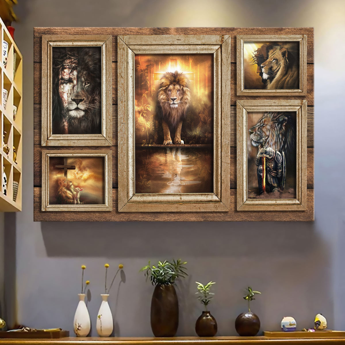 Lion of Judah, Picture frames - Jesus Landscape Canvas Prints, Wall Art