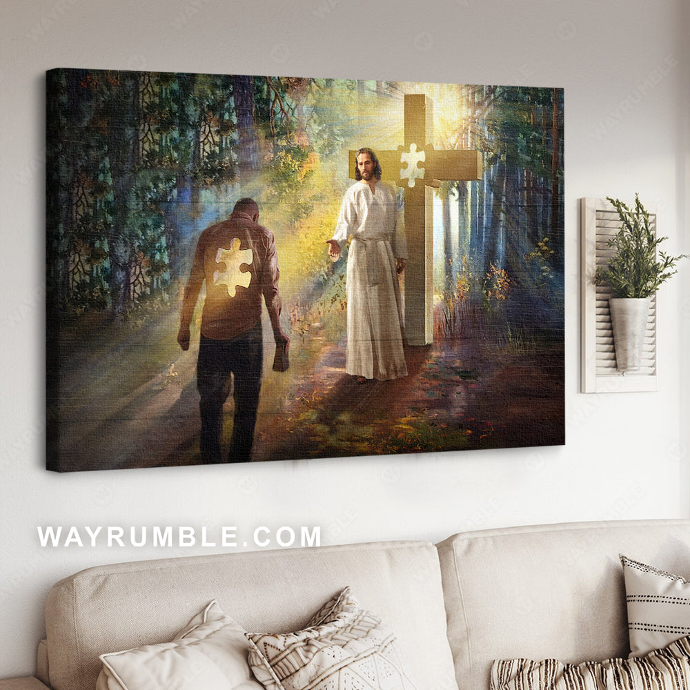 Christ the redeemer, Jesus painting, Beautiful cross, Healing power of God - Jesus Landscape Canvas Prints, Christian Wall Art