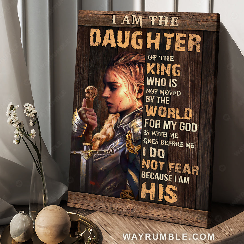 Woman warrior, Christ the redeemer, Inspirational art, I am the daughter of the King - Jesus Portrait Canvas Prints, Christian Wall Art