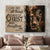Lion of Judah, Three crosses, I can do all things through Christ who strengthens me - Jesus Landscape Canvas Prints, Christian Wall Art