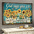 Sunflower jar, Hummingbird, God says you are - Jesus Landscape Canvas Prints, Wall Art
