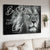 Lion of Judah, Black and white painting, Be still and know that I am God - Jesus Landscape Canvas Prints, Wall Art