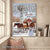 Horse, Windmill, Snow day, Farm is a favorite place to be - Jesus Portrait Canvas Prints, Wall Art