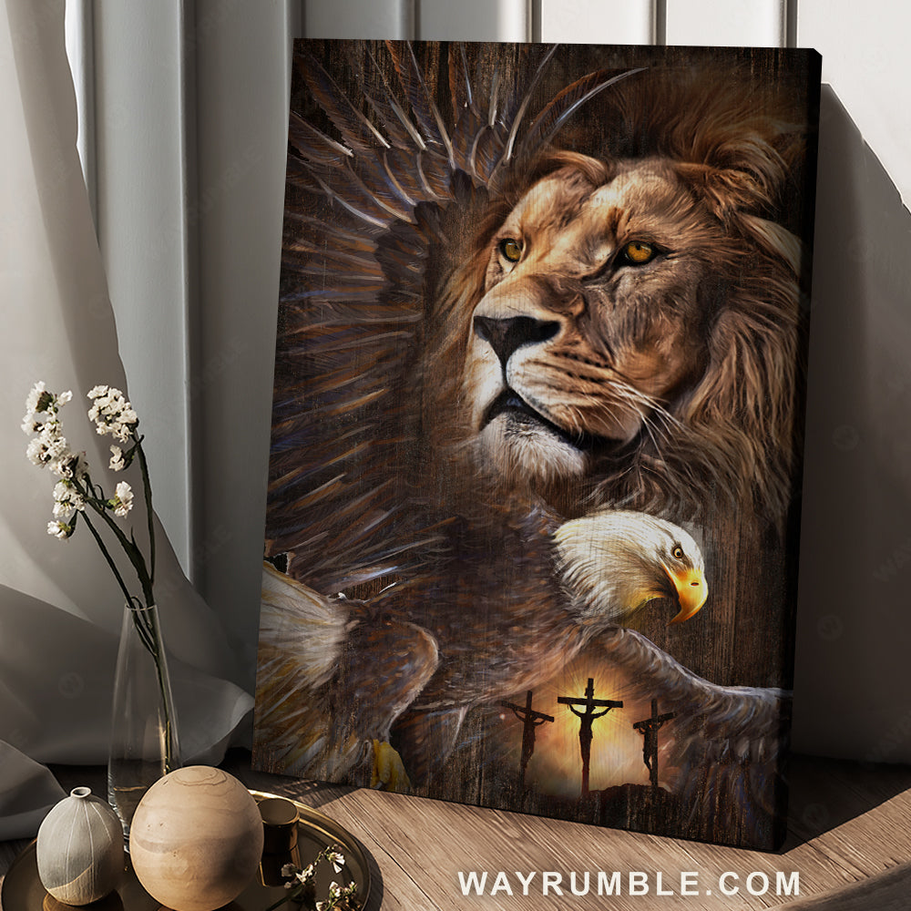 Lion of Judah, Eagle drawing, King of Kings, Jesus symbol - Jesus Portrait Canvas Prints, Christian Wall Art