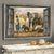 Walking with Jesus, Elephant painting, Yellow meadow - Jesus Landscape Canvas Prints, Wall Art