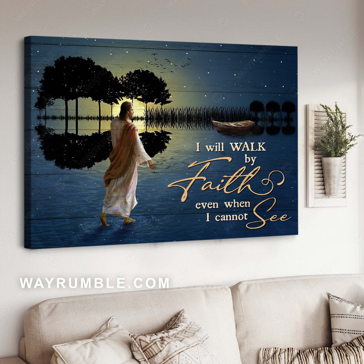 Watercolor drawing, Jesus artwork, Stunning boat, Jesus walk on water -  Wayrumble