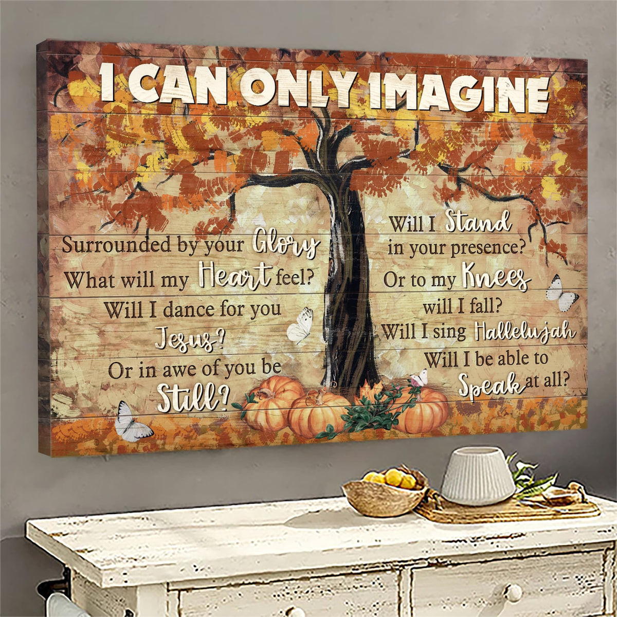Halloween, Halloween tree, Pumpkin - I can only imagine Jesus Landscape Canvas Prints, Wall Art