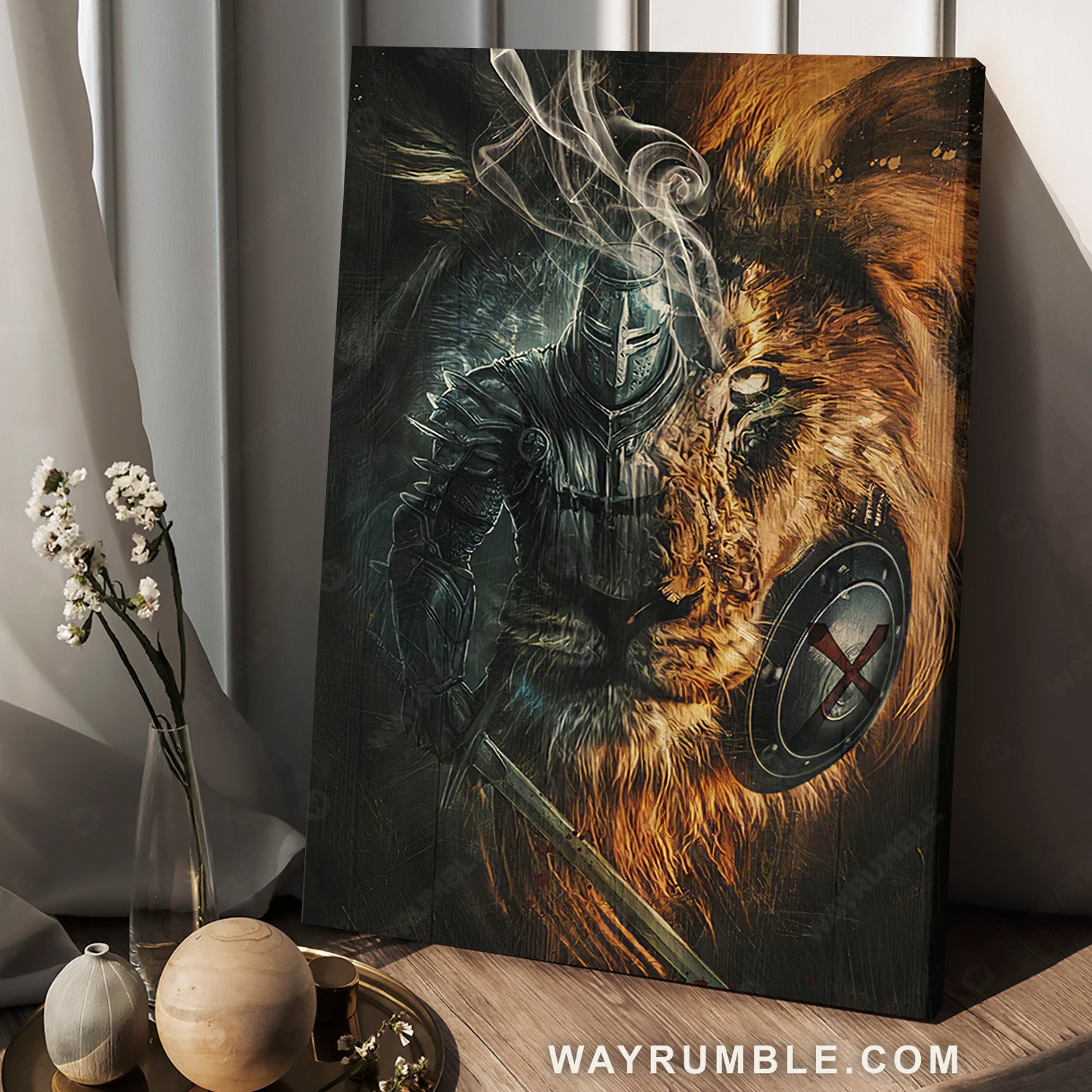Jesus Christ, Lion of Judah, Awesome warrior - Jesus Portrait Canvas Prints, Wall Art