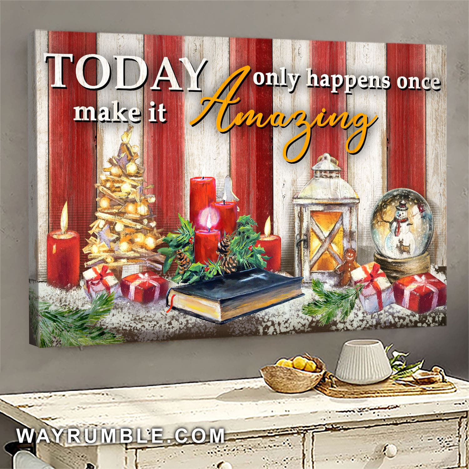 Christmas, Bible, Today only happens once, make it amazing - Jesus Landscape Canvas Prints, Wall Art