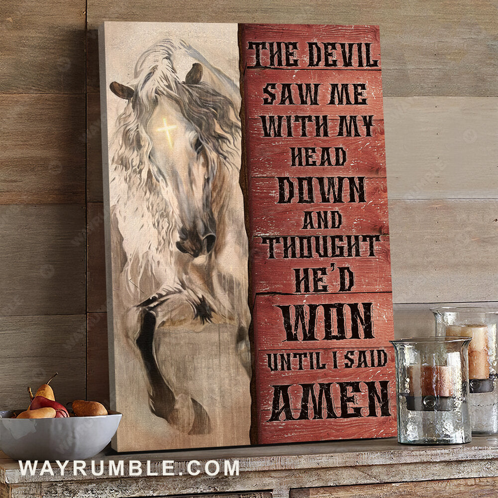 Lion of Judah, Black and white painting, Be still and know that I am God - Jesus Landscape Canvas Prints, Wall Art