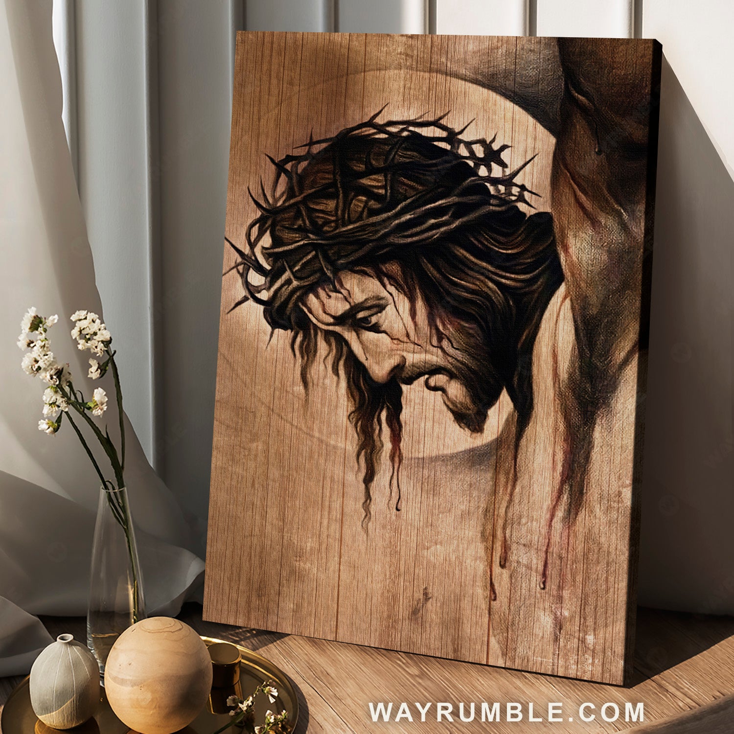 Jesus painting, Crucifixion of Jesus, Religious art - Jesus Portrait Canvas Prints, Christian Wall Art