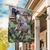 Running horse, Beautiful daisy field, US flag, Vintage house - Jesus Flag