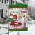 Jesus painting, Christmas vacation, Red truck, Snow on farm, It's the most wonderful time of the year - Jesus Flag
