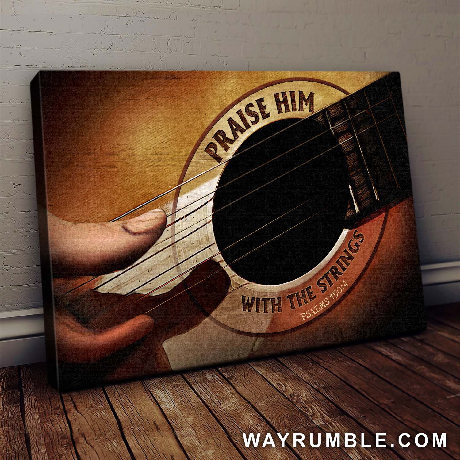 Jesus hand, Playing guitar, Praise him with strings - Jesus Landscape Canvas Prints, Wall Art