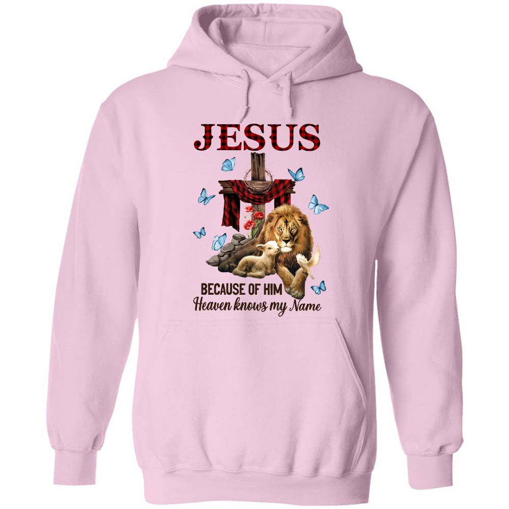 Lamb of God, Lion of Judah, The wooden cross, Because of him Heaven knows my name - Jesus Apparel