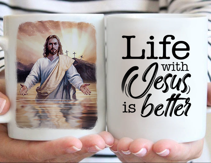 Life with Jesus is better Jesus Mug