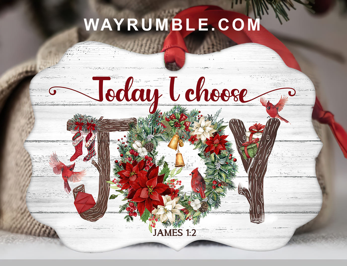 Jesus - Today I choose joy - Aluminum Ornament