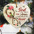 Jesus - Hummingbird - God has you in his arm  - Heart Ceramic Ornament
