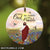 Jesus on flower field - Jesus with all things are possible - Circle Ceramic Ornament