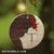 Jesus on wooden background - Circle Ceramic Ornament
