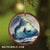 Jesus standing above the waves - Circle Ceramic Ornament
