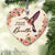Jesus, Hummingbird, Red roses - Just breathe Heart Ceramic Ornament