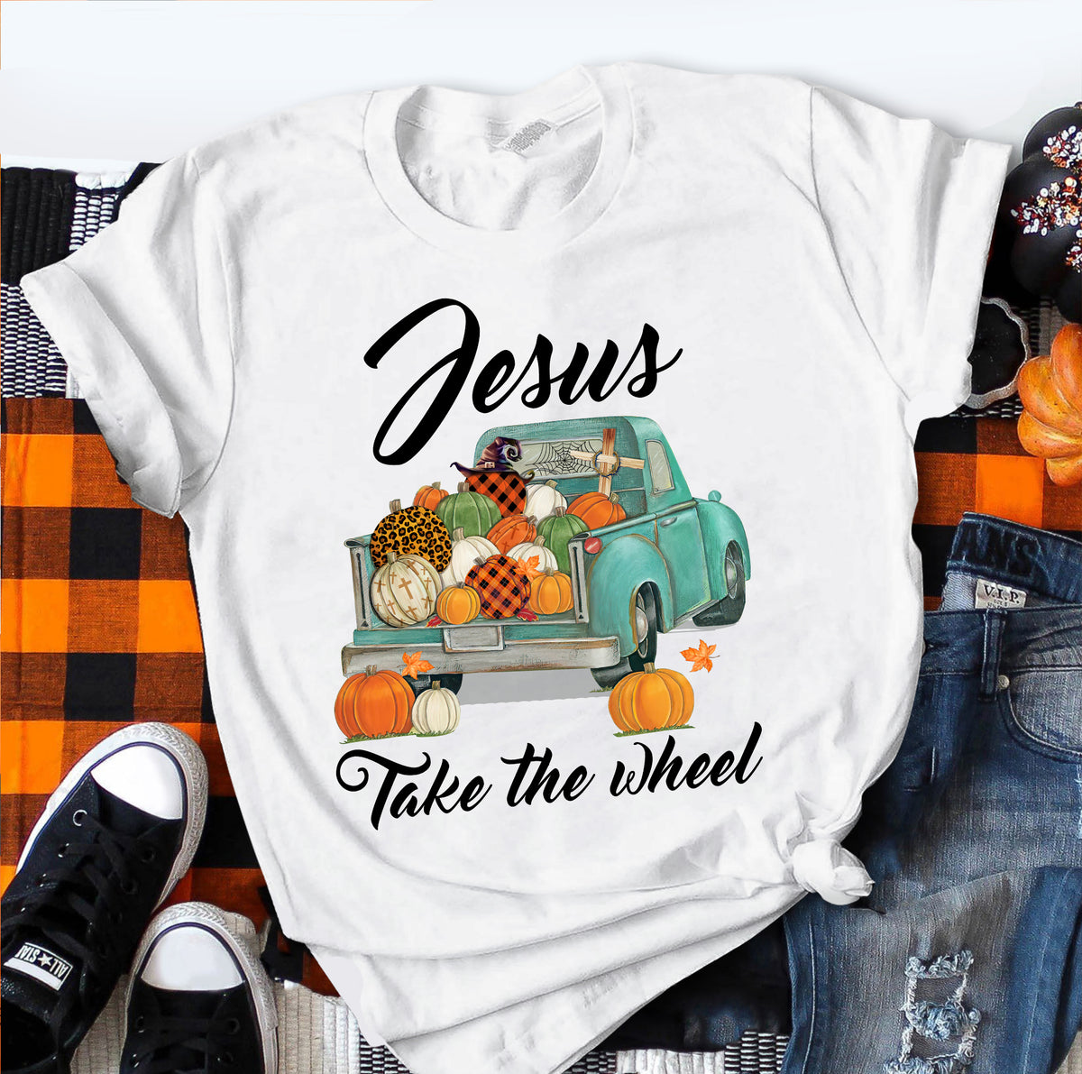 Halloween - Jesus take the wheel Jesus White Apparel
