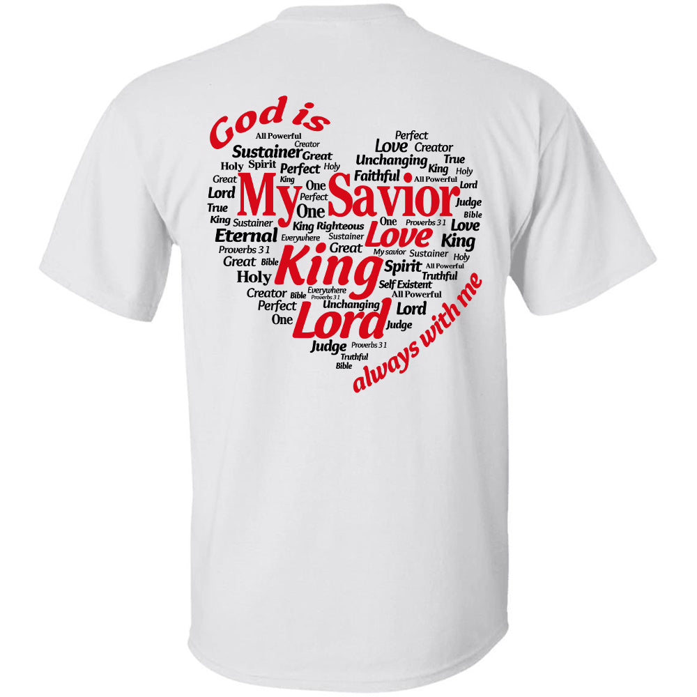 Jesus is my savior - Jesus Back printed White Apparel