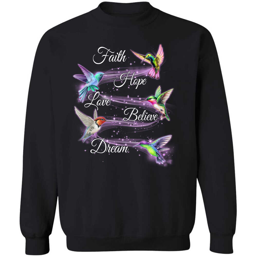Hummingbird - Faith, hope, love - Jesus Black Apparel
