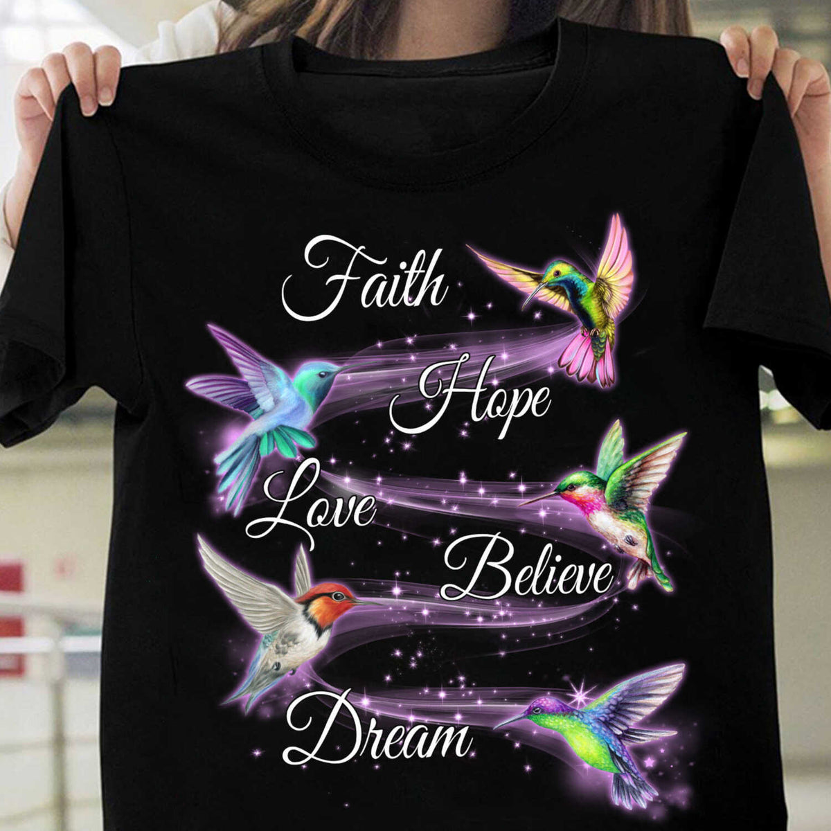 Hummingbird - Faith, hope, love - Jesus Black Apparel
