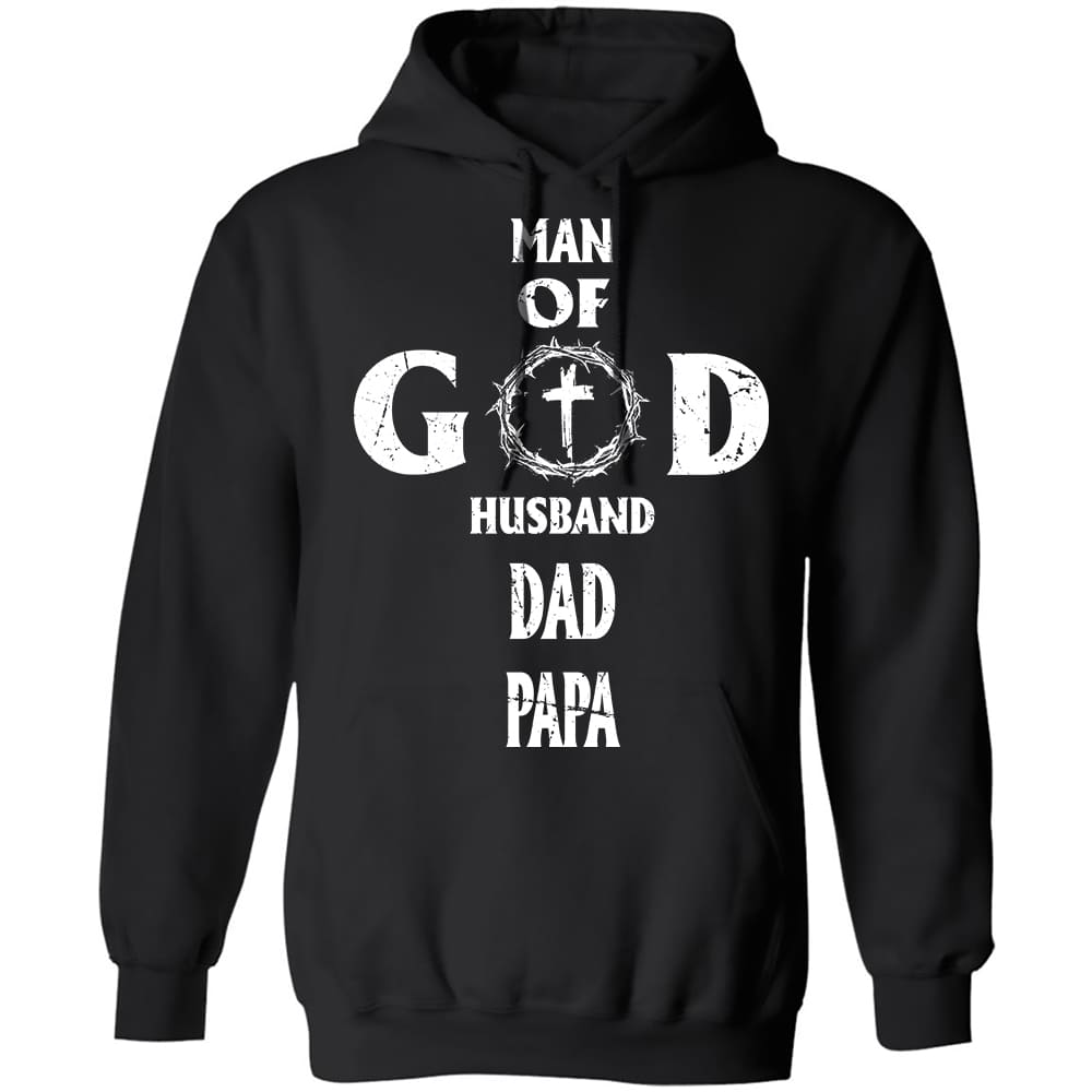 Man of God, husband, dad, papa - Jesus Black Apparel