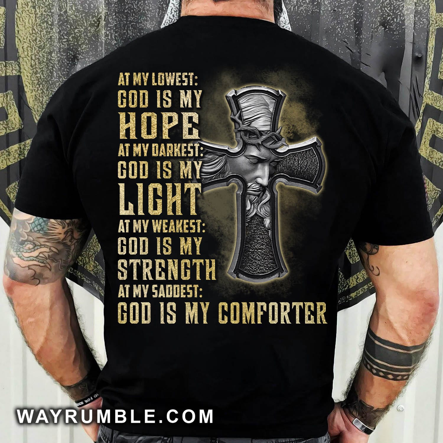 Jesus - Cross - God is my comforter - Apparel