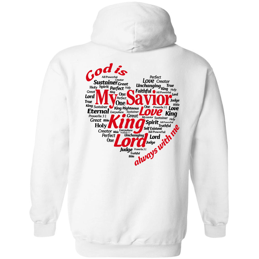 Jesus is my savior - Jesus Back printed White Apparel