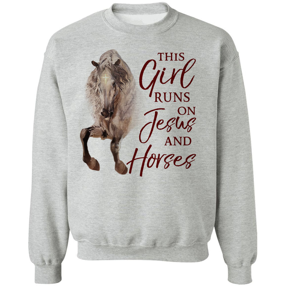 Jesus - Horse - This girl runs on Jesus and horses - Apparel