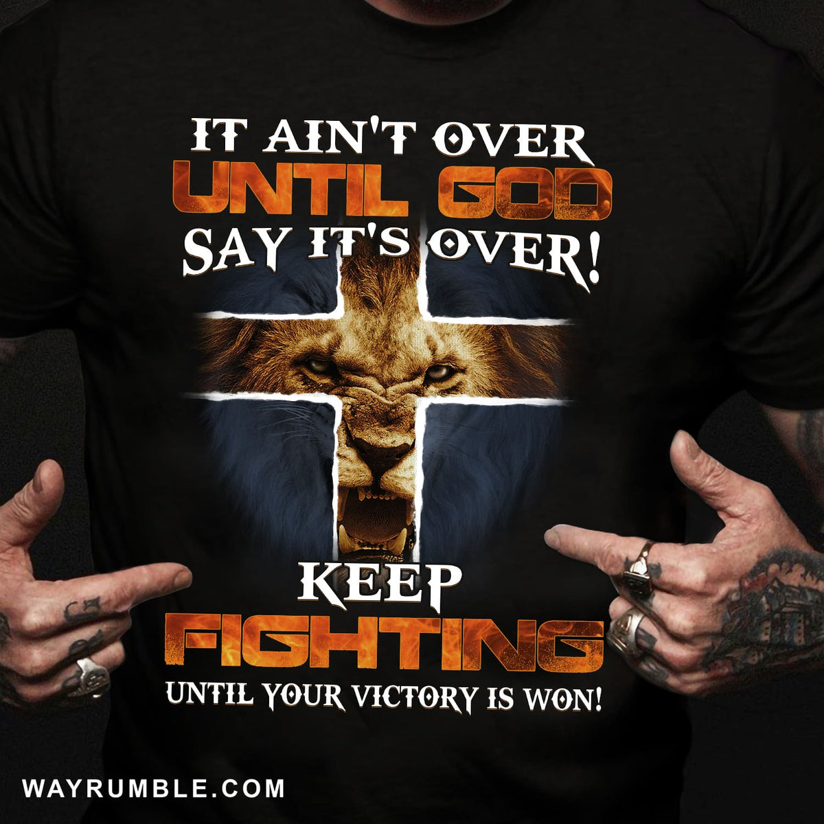 Jesus - Lion - If ain&#39;t over until God say it&#39;s over - Apparel