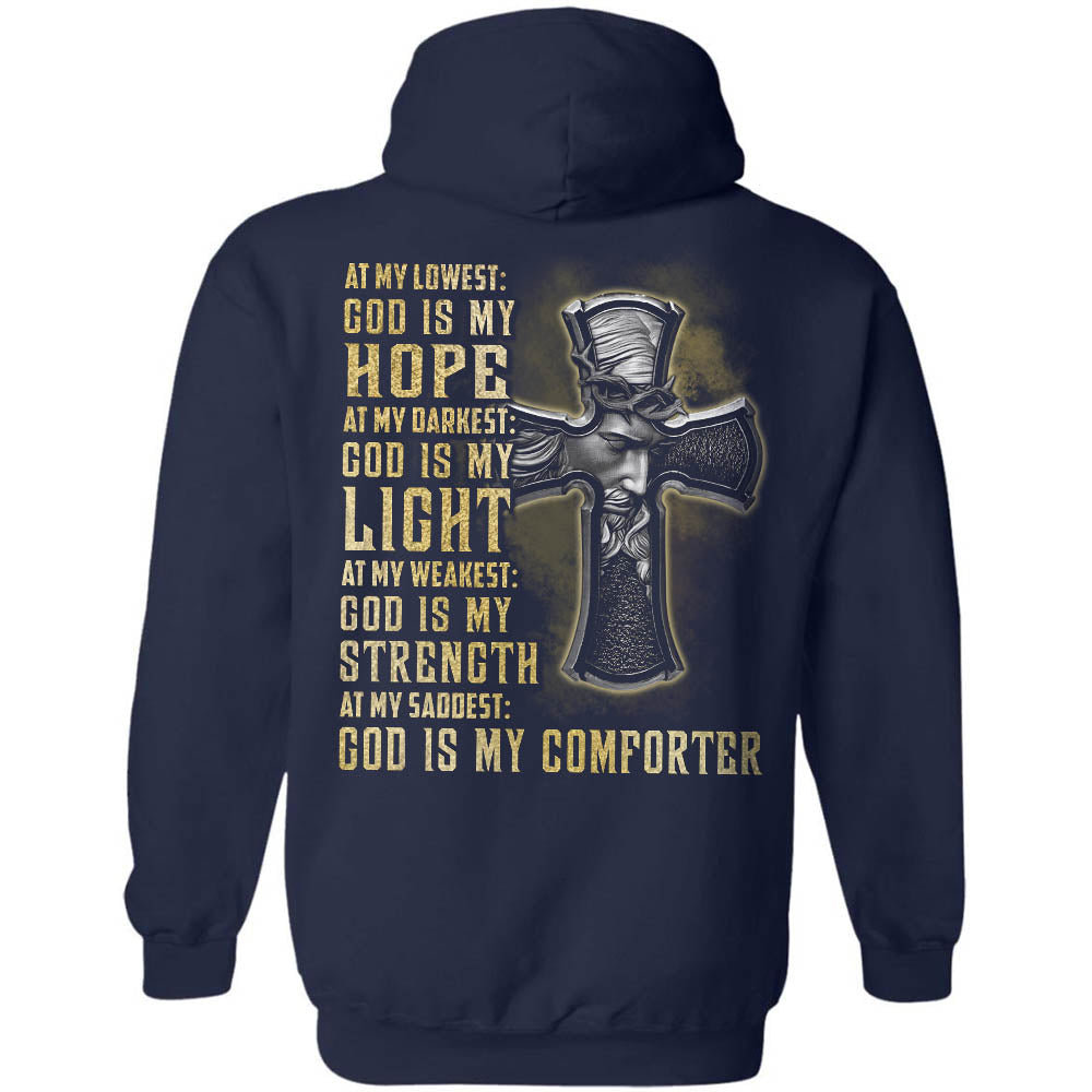 Jesus - Cross - God is my comforter - Apparel