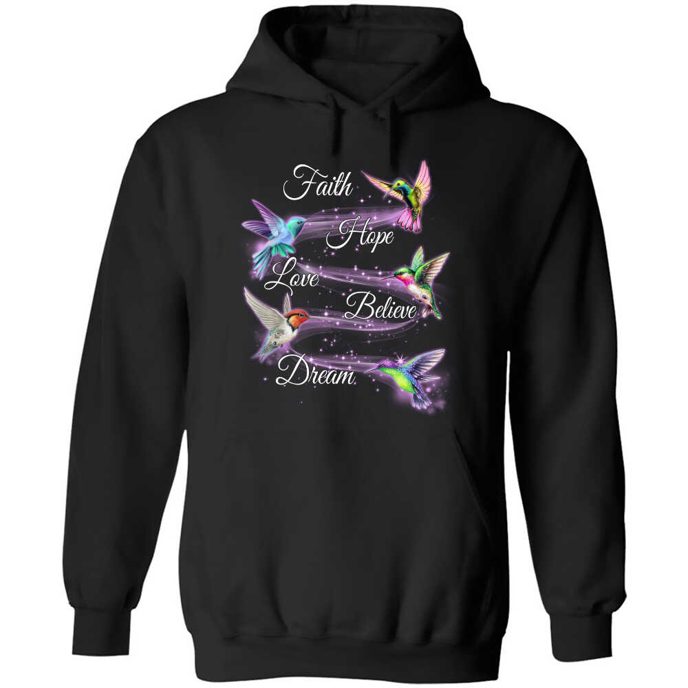 Hummingbird - Faith, hope, love - Jesus Black Apparel