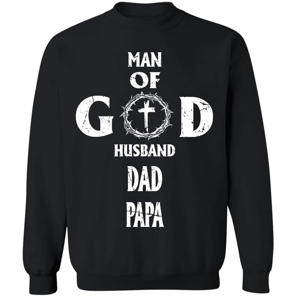 Man of God, husband, dad, papa - Jesus Black Apparel