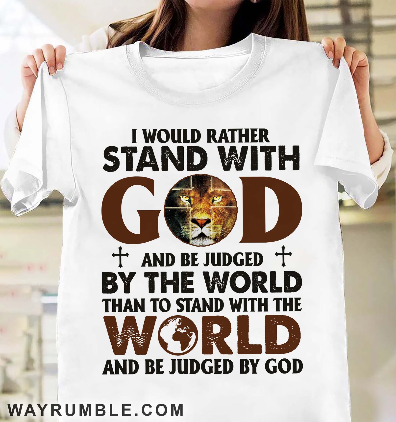 Lion of Judah, I would rather stand with God - Jesus White Apparel