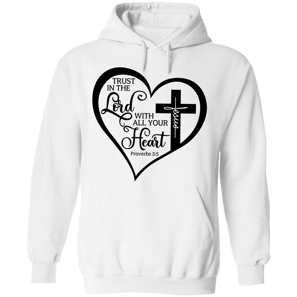 The cross - Trust in the Lord with all your heart - Jesus White Apparel