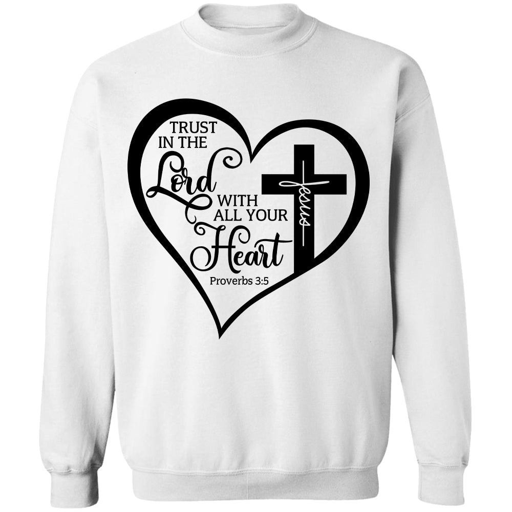 The cross - Trust in the Lord with all your heart - Jesus White Apparel