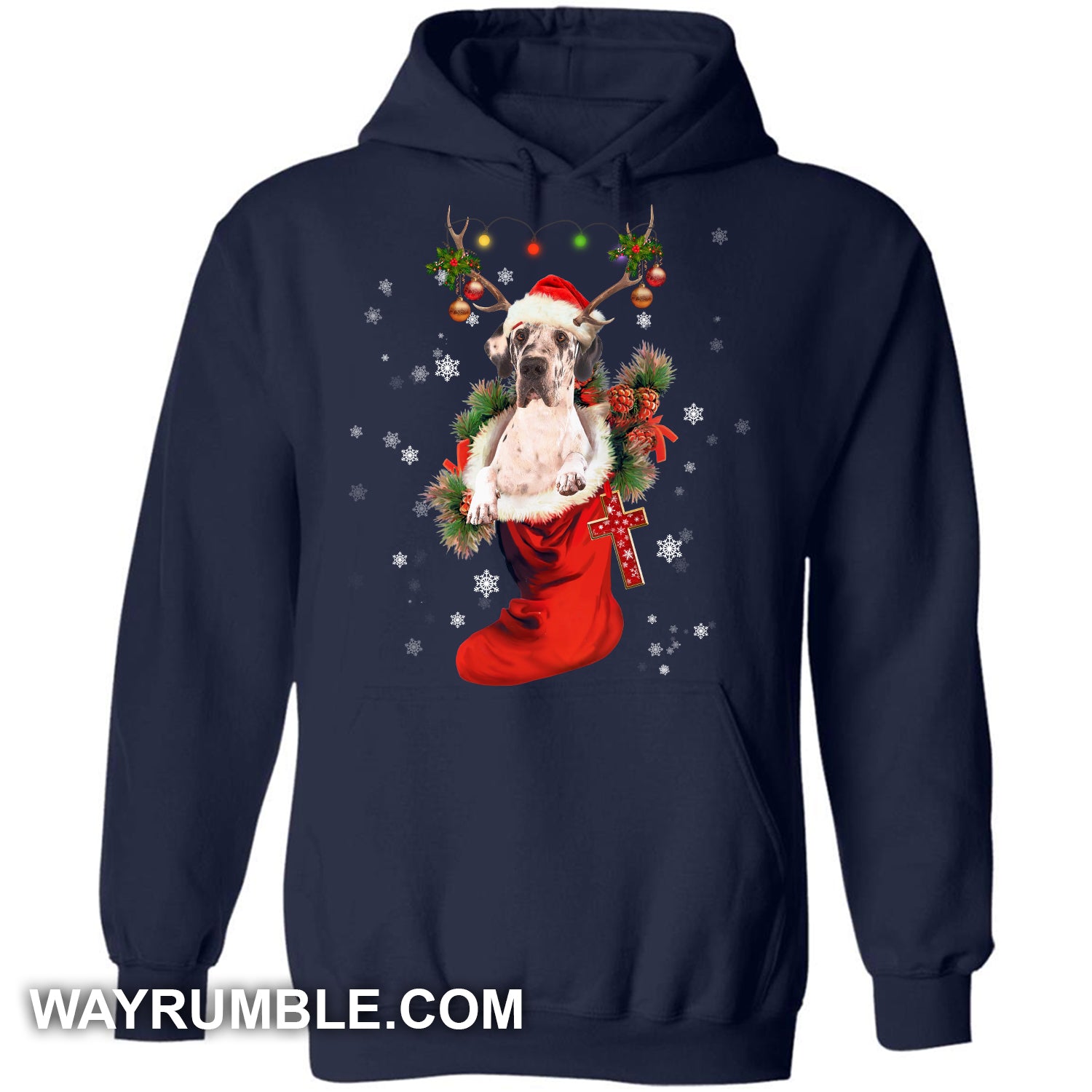 Great Dane, amazing Christmas gift - A lovely reindeer in a sock Dog Apparel