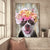 Pitbull, Wreath, Still Painting - Dog Portrait Canvas Prints, Wall Art