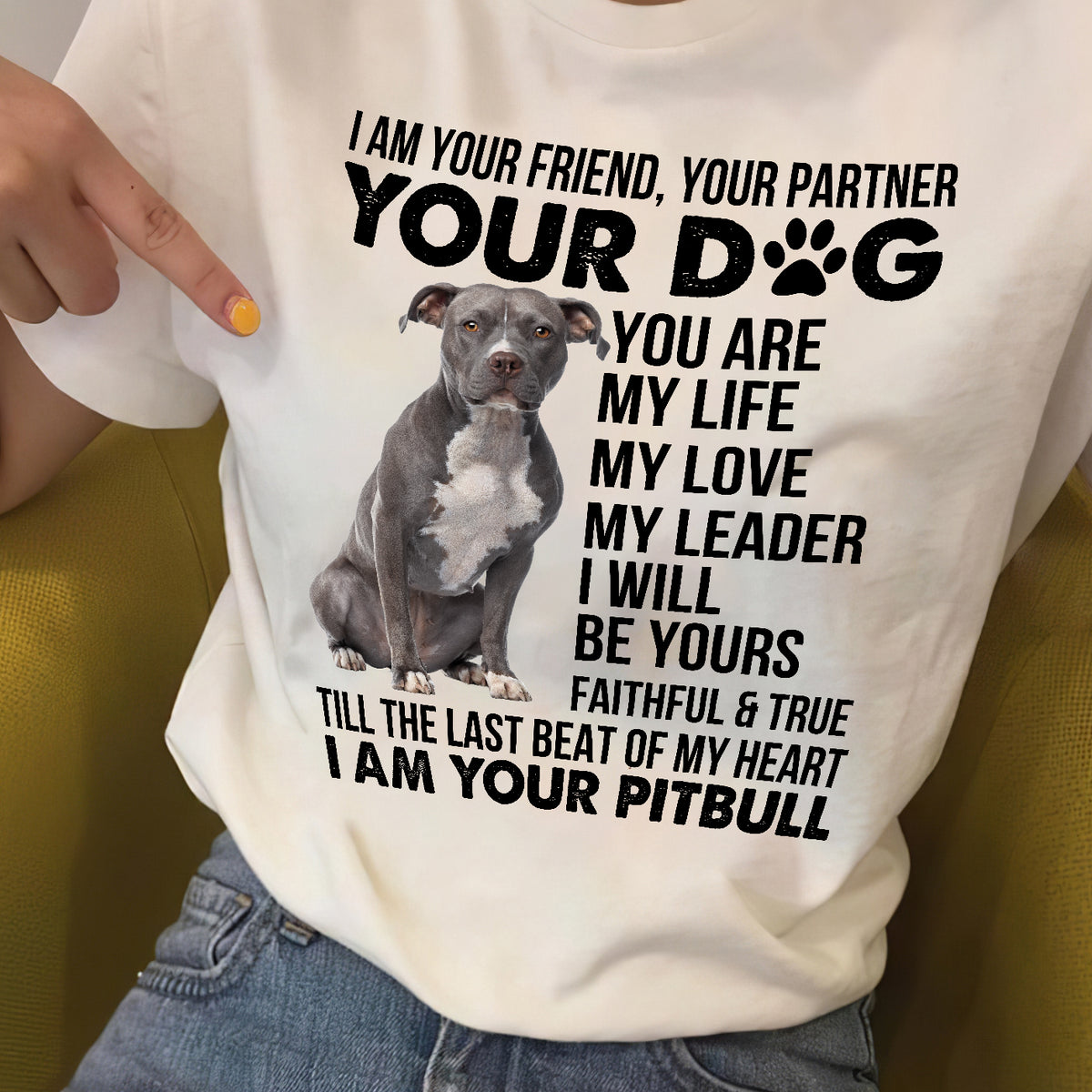 Pitbull - I'm friend, your partner, - Dog Apparel - Wayrumble