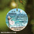 To my daughter - Little girl playing a balloon - Life is learning to dance in the rain - Circle Ceramic Ornament